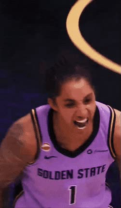 Gabby Williams celebrating